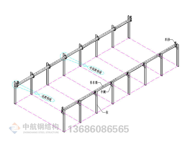 鋼結(jié)構(gòu)產(chǎn)品構(gòu)件三維圖說明